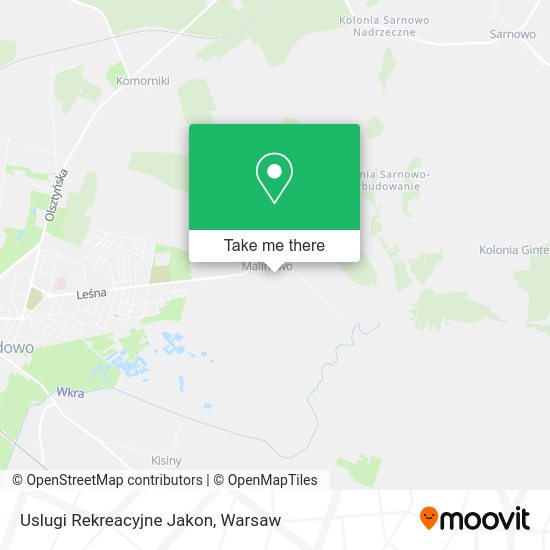 Uslugi Rekreacyjne Jakon map