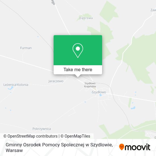 Карта Gminny Osrodek Pomocy Spolecznej w Szydlowie