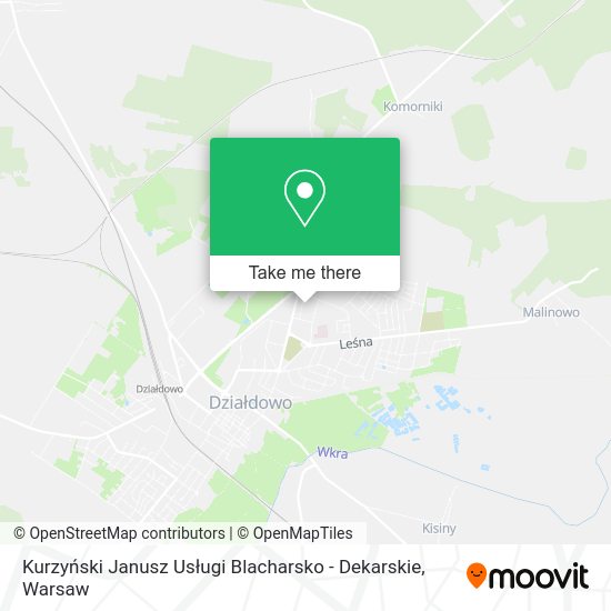 Kurzyński Janusz Usługi Blacharsko - Dekarskie map