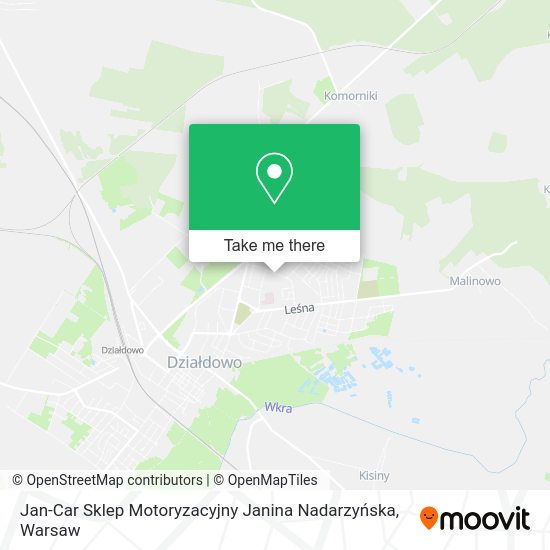 Jan-Car Sklep Motoryzacyjny Janina Nadarzyńska map