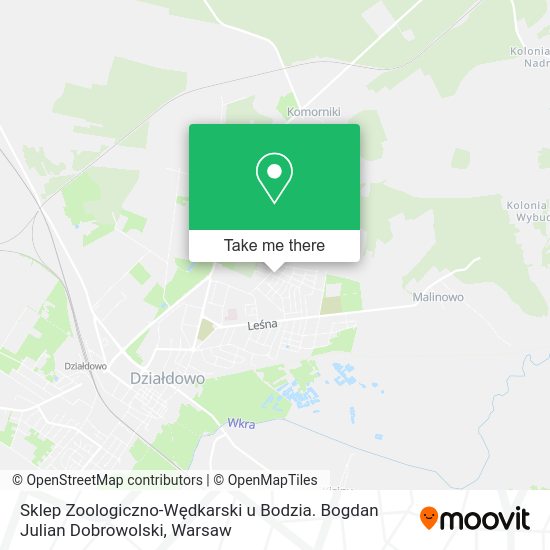 Sklep Zoologiczno-Wędkarski u Bodzia. Bogdan Julian Dobrowolski map