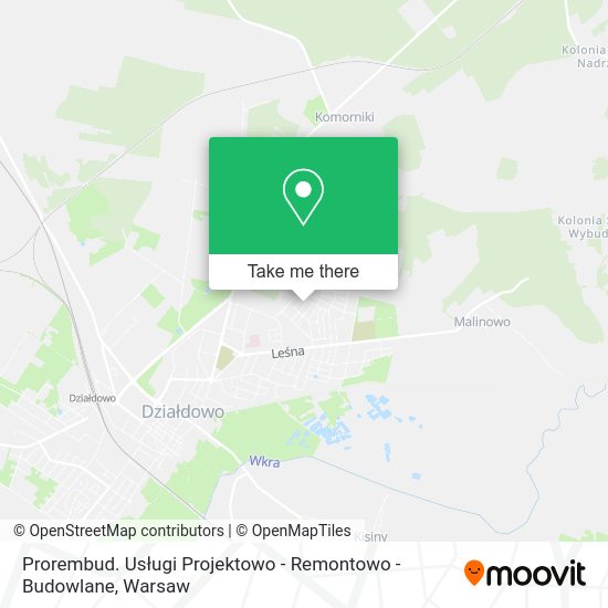 Prorembud. Usługi Projektowo - Remontowo - Budowlane map