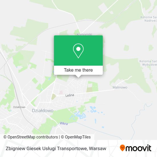 Карта Zbigniew Giesek Usługi Transportowe