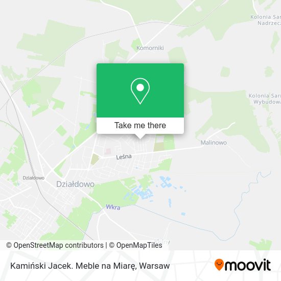 Kamiński Jacek. Meble na Miarę map