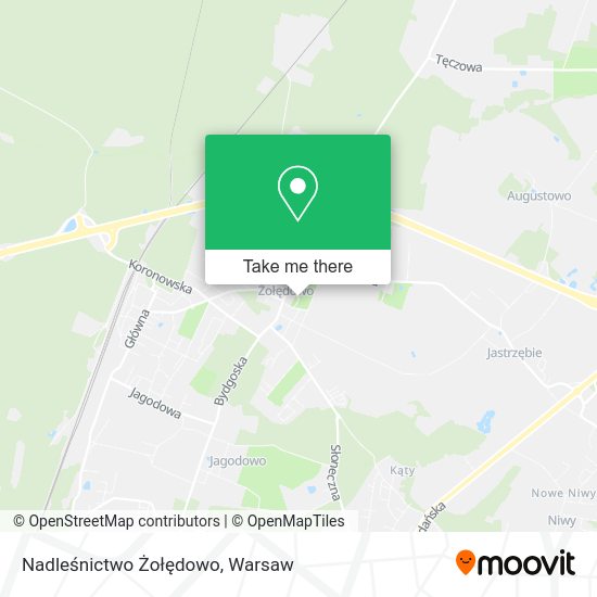 Nadleśnictwo Żołędowo map