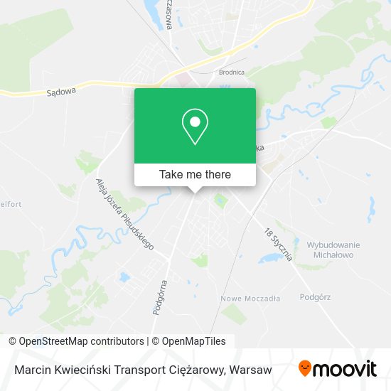 Marcin Kwieciński Transport Ciężarowy map