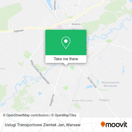 Uslugi Transportowe Zientek Jan map