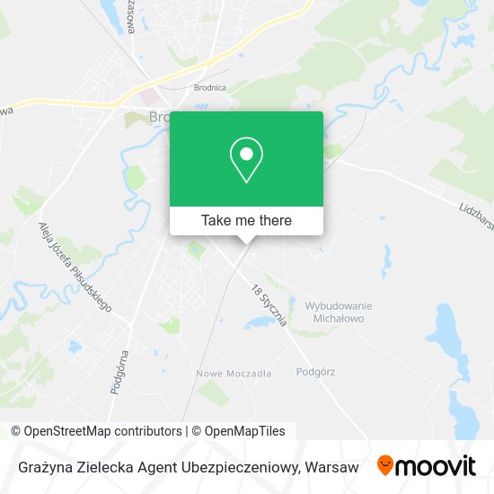 Grażyna Zielecka Agent Ubezpieczeniowy map