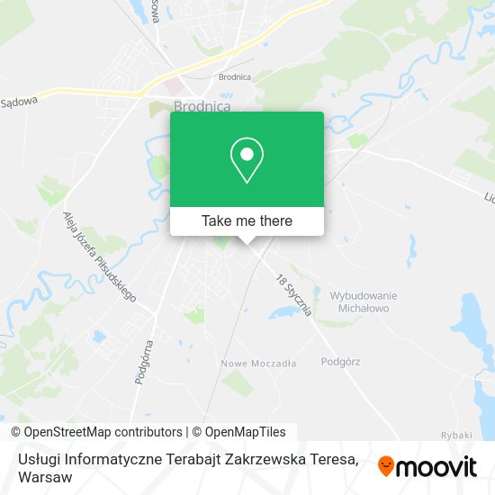 Usługi Informatyczne Terabajt Zakrzewska Teresa map