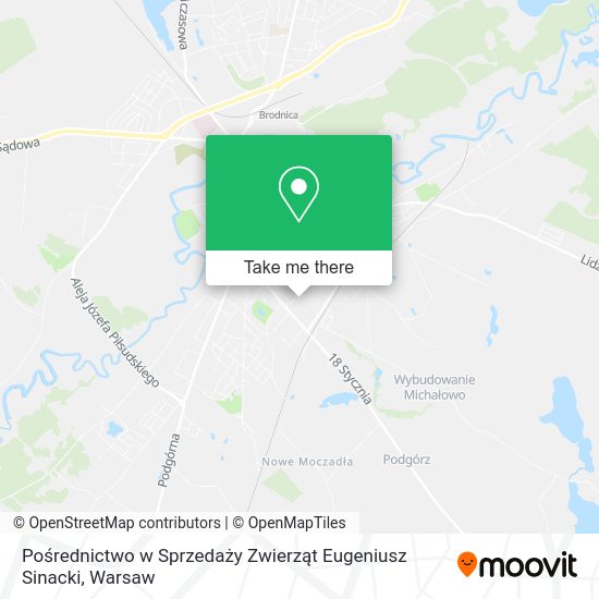 Pośrednictwo w Sprzedaży Zwierząt Eugeniusz Sinacki map