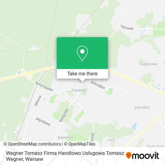 Карта Wegner Tomasz Firma Handlowo Usługowa Tomasz Wegner