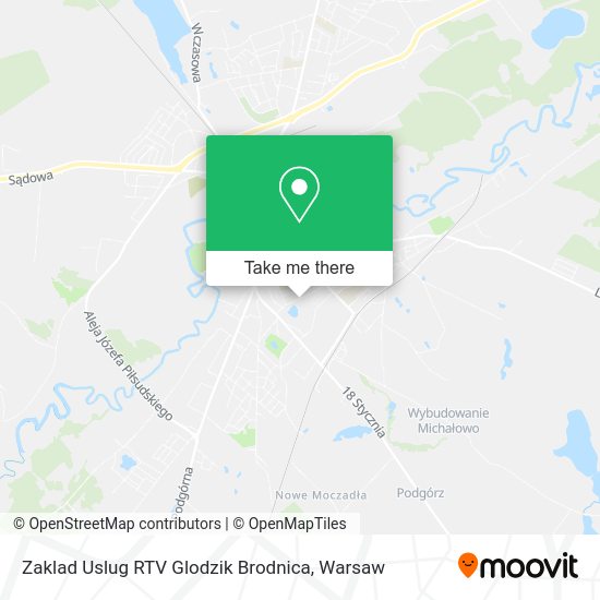 Zaklad Uslug RTV Glodzik Brodnica map