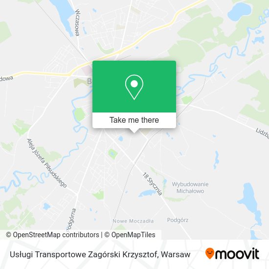 Usługi Transportowe Zagórski Krzysztof map