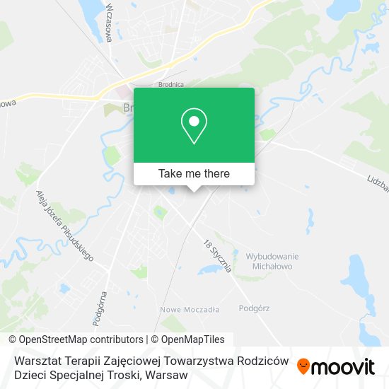 Warsztat Terapii Zajęciowej Towarzystwa Rodziców Dzieci Specjalnej Troski map