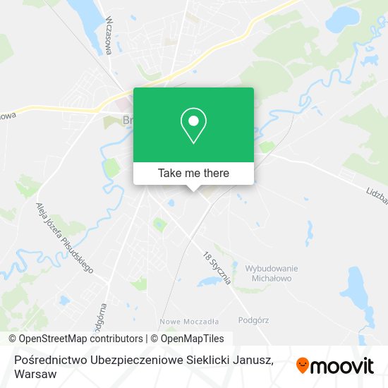 Pośrednictwo Ubezpieczeniowe Sieklicki Janusz map