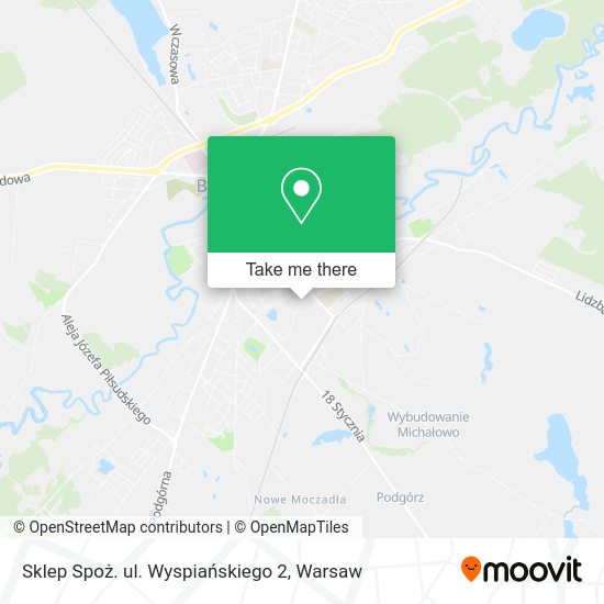 Sklep Spoż. ul. Wyspiańskiego 2 map