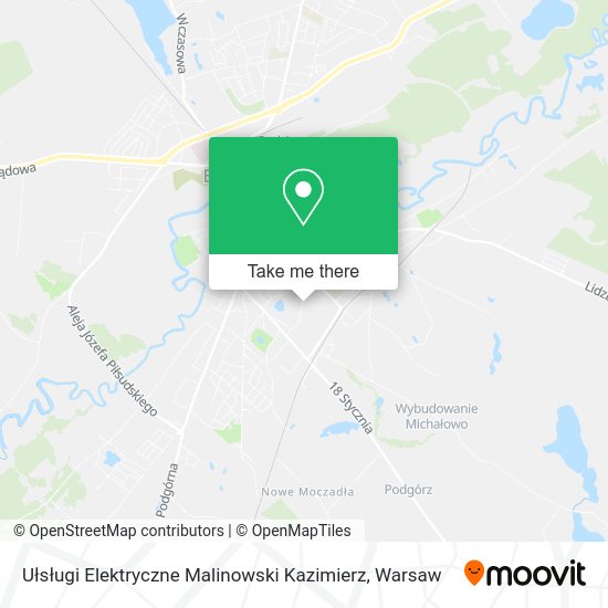 Ułsługi Elektryczne Malinowski Kazimierz map