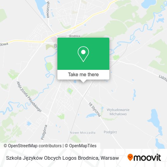 Szkoła Języków Obcych Logos Brodnica map