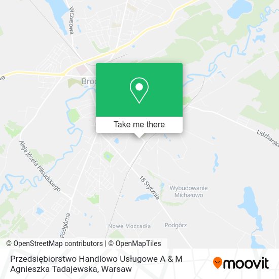 Przedsiębiorstwo Handlowo Usługowe A & M Agnieszka Tadajewska map