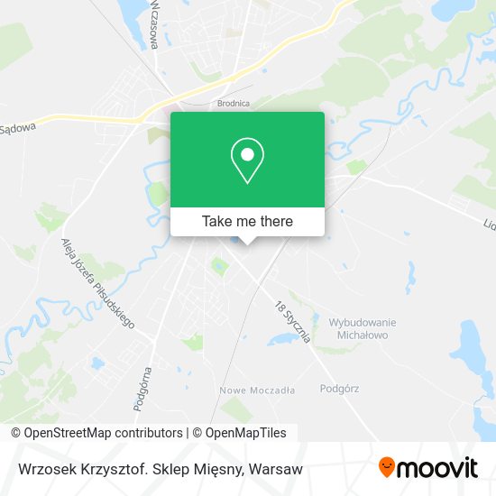 Wrzosek Krzysztof. Sklep Mięsny map