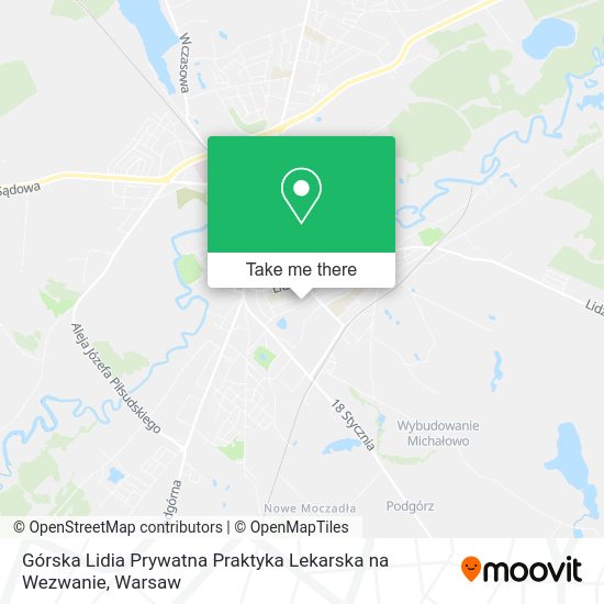 Górska Lidia Prywatna Praktyka Lekarska na Wezwanie map