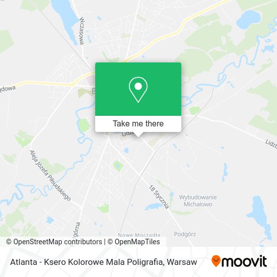 Atlanta - Ksero Kolorowe Mala Poligrafia map