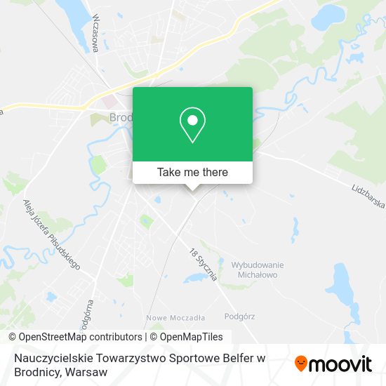 Nauczycielskie Towarzystwo Sportowe Belfer w Brodnicy map