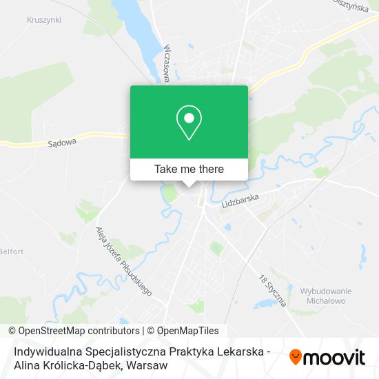 Indywidualna Specjalistyczna Praktyka Lekarska - Alina Królicka-Dąbek map