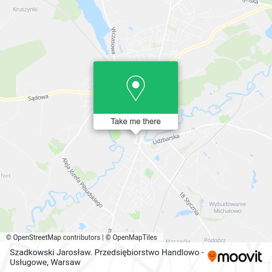 Szadkowski Jarosław. Przedsiębiorstwo Handlowo - Usługowe map