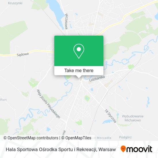 Hala Sportowa Ośrodka Sportu i Rekreacji map