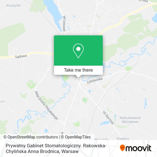 Prywatny Gabinet Stomatologiczny. Rakowska-Chylińska Anna Brodnica map