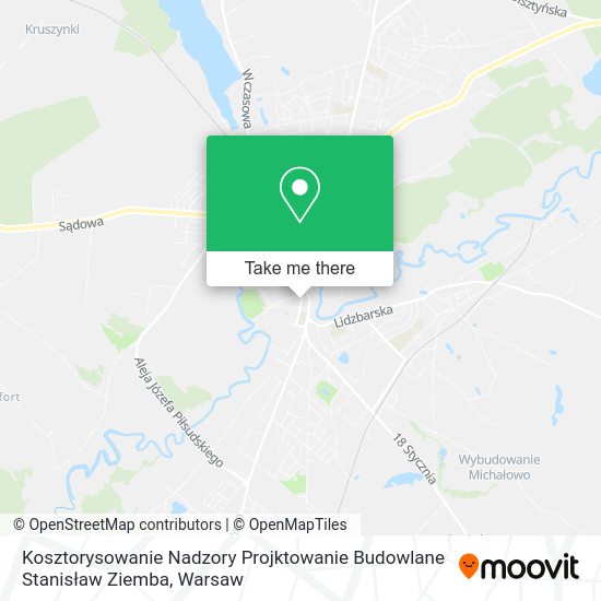 Kosztorysowanie Nadzory Projktowanie Budowlane Stanisław Ziemba map