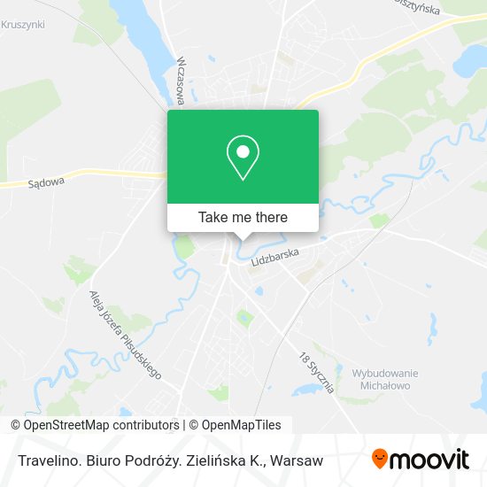 Travelino. Biuro Podróży. Zielińska K. map