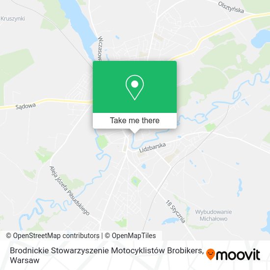 Brodnickie Stowarzyszenie Motocyklistów Brobikers map