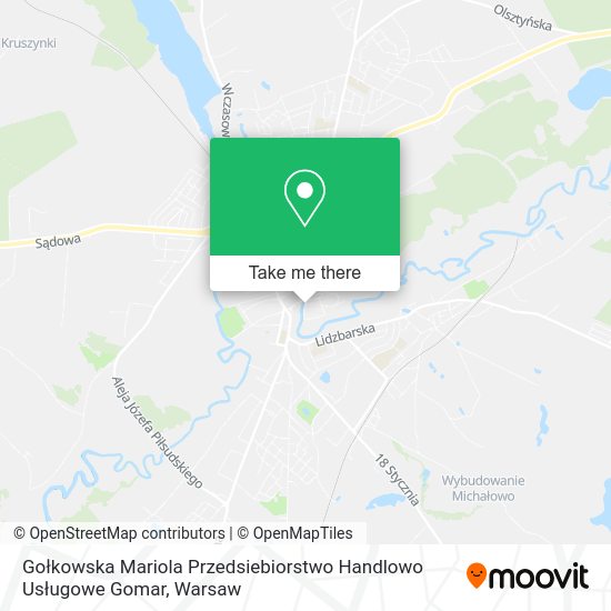 Gołkowska Mariola Przedsiebiorstwo Handlowo Usługowe Gomar map