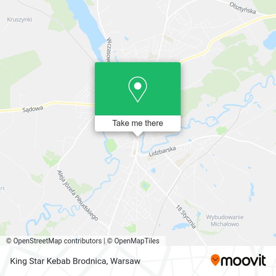 King Star Kebab Brodnica map