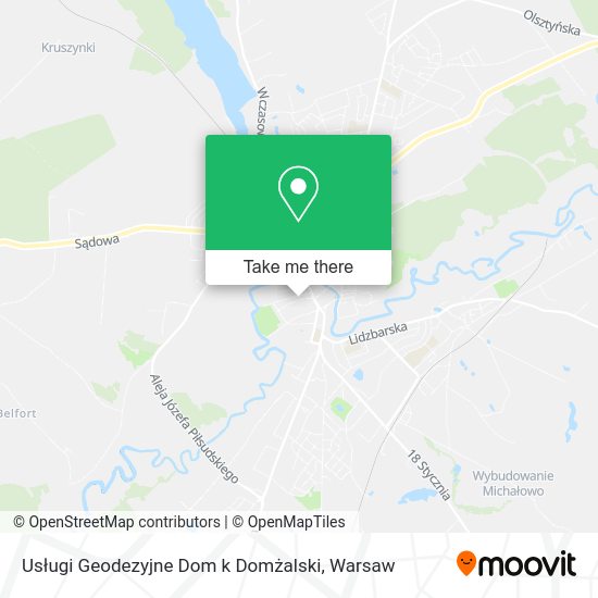 Usługi Geodezyjne Dom k Domżalski map