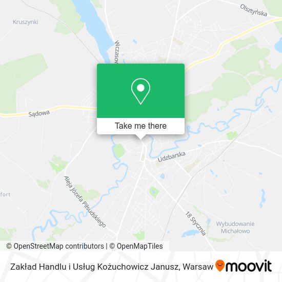 Zakład Handlu i Usług Kożuchowicz Janusz map