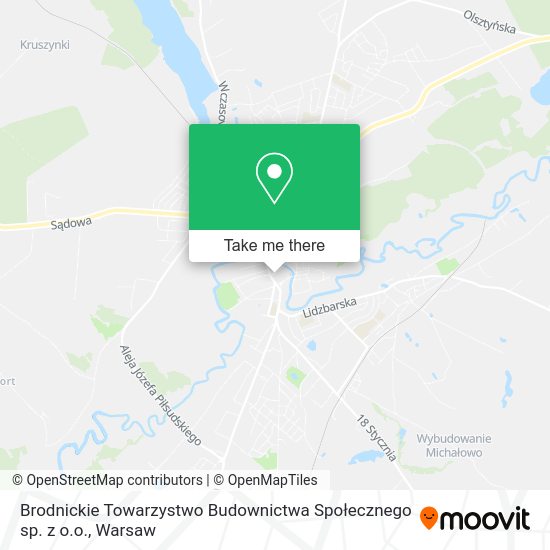 Brodnickie Towarzystwo Budownictwa Społecznego sp. z o.o. map