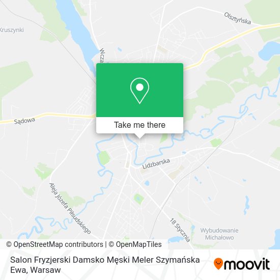 Salon Fryzjerski Damsko Męski Meler Szymańska Ewa map