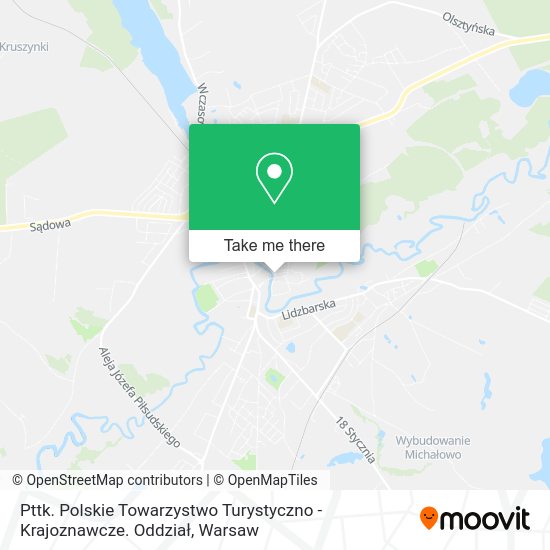 Pttk. Polskie Towarzystwo Turystyczno - Krajoznawcze. Oddział map