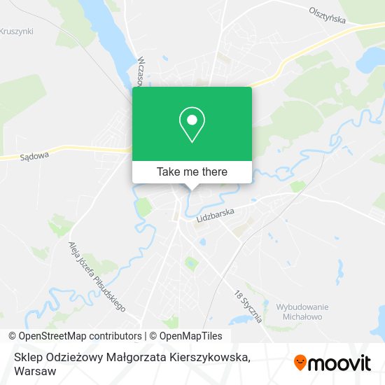 Sklep Odzieżowy Małgorzata Kierszykowska map