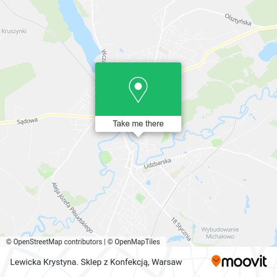 Lewicka Krystyna. Sklep z Konfekcją map