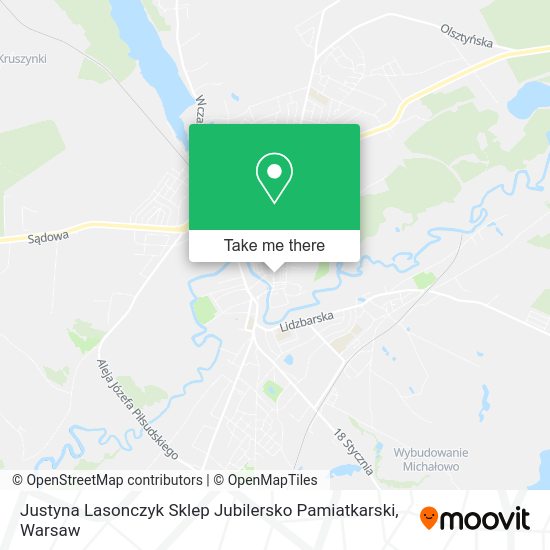 Justyna Lasonczyk Sklep Jubilersko Pamiatkarski map