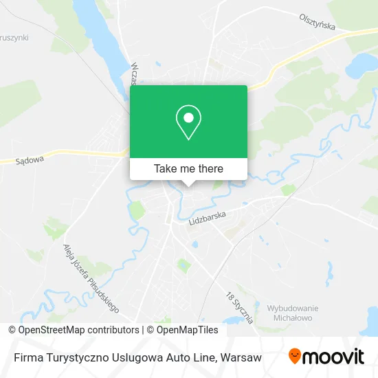 Карта Firma Turystyczno Uslugowa Auto Line