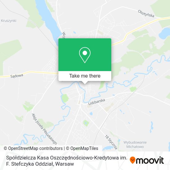 Spółdzielcza Kasa Oszczędnościowo-Kredytowa im. F. Stefczyka Oddział map