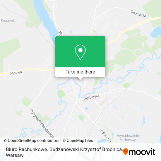 Biuro Rachunkowe. Budzanowski Krzysztof Brodnica map