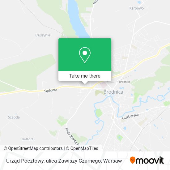 Urząd Pocztowy, ulica Zawiszy Czarnego map