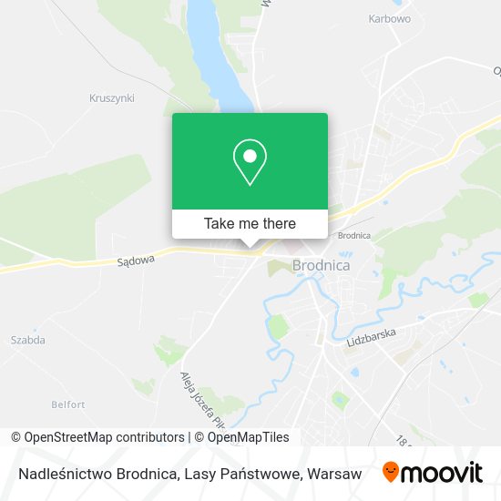 Nadleśnictwo Brodnica, Lasy Państwowe map