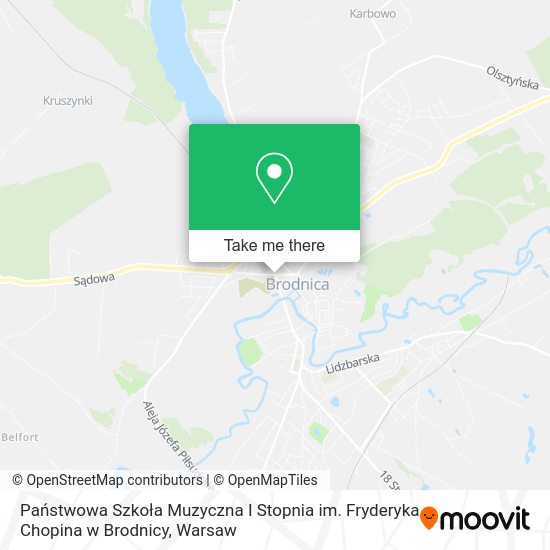 Państwowa Szkoła Muzyczna I Stopnia im. Fryderyka Chopina w Brodnicy map